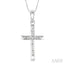 Channel Set Cross Diamond Fashion Pendant