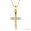 Channel Set Cross Diamond Fashion Pendant
