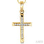 Channel Set Cross Diamond Fashion Pendant