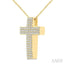 Pave Set Cross Diamond Fashion Pendant