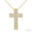 Pave Set Cross Diamond Fashion Pendant