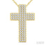 Pave Set Cross Diamond Fashion Pendant