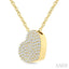Pave Set Heart Shape Diamond Fashion Pendant