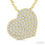 Pave Set Heart Shape Diamond Fashion Pendant