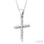 Cross Petite Diamond Fashion Pendant