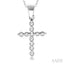 Cross Petite Diamond Fashion Pendant