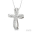 Channel Set Cross Diamond Fashion Pendant