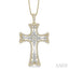 Cross Halo Diamond Fashion Pendant