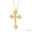 Cross Fleur De Lis Diamond Fashion Pendant
