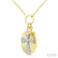 Cross Charm Fluted Diamond Fashion Pendant