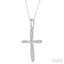 Cross Petite Diamond Fashion Pendant