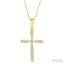 Cross Petite Diamond Fashion Pendant