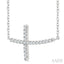 Sideway Cross Petite Diamond Fashion Pendant