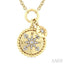 Compass Charm Diamond Fashion Pendant
