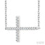 Sideway Cross Petite Diamond Fashion Pendant