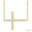 Sideway Cross Petite Diamond Fashion Pendant