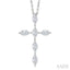 Marquise Shape 6 Stone Cross Diamond Fashion Pendant