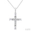 Cross Petite Diamond Fashion Pendant