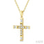 Cross Petite Diamond Fashion Pendant
