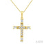 Cross Petite Diamond Fashion Pendant