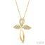 Angel Wings Cross Diamond Fashion Pendant