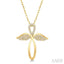 Angel Wings Cross Diamond Fashion Pendant