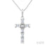 Cross Petite Diamond Fashion Pendant