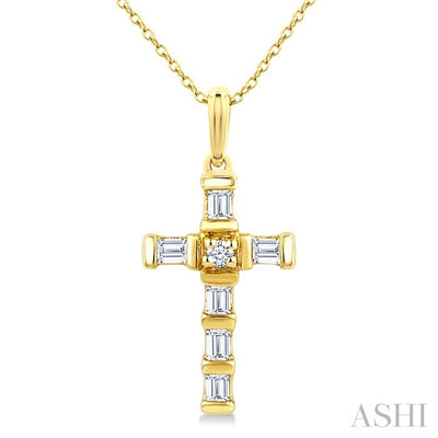 Cross Petite Diamond Fashion Pendant