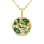 Green Tsavorite Garnet, Peridot, & Diamond Pendant