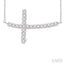 Sideway Cross Diamond Fashion Pendant