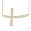 Sideway Cross Diamond Fashion Pendant