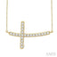 Sideway Cross Diamond Fashion Pendant