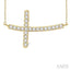 Sideway Cross Diamond Fashion Pendant