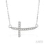 Sideway Cross Diamond Fashion Pendant