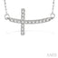Sideway Cross Diamond Fashion Pendant