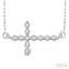 Sideway Cross Diamond Fashion Pendant