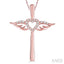 Angel Wings Heart Shape & Cross Diamond Fashion Pendant