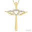 Angel Wings Heart Shape & Cross Diamond Fashion Pendant