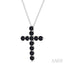 Cross Black Diamond Fashion Pendant
