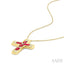Cross Gemstone & Diamond Fashion Pendant