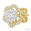 Round Shape Lovebright Diamond Flower Earrings