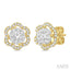 Round Shape Lovebright Diamond Flower Earrings