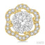 Round Shape Lovebright Diamond Flower Earrings