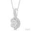 Round Shape Lovebright Diamond Flower Pendant