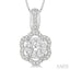 Round Shape Lovebright Diamond Flower Pendant