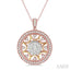 Circle Lovebright Diamond Fashion Pendant