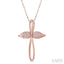 Angel Wings Cross Diamond Fashion Pendant