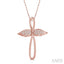 Angel Wings Cross Diamond Fashion Pendant