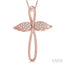 Angel Wings Cross Diamond Fashion Pendant
