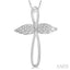 Angel Wings Cross Diamond Fashion Pendant